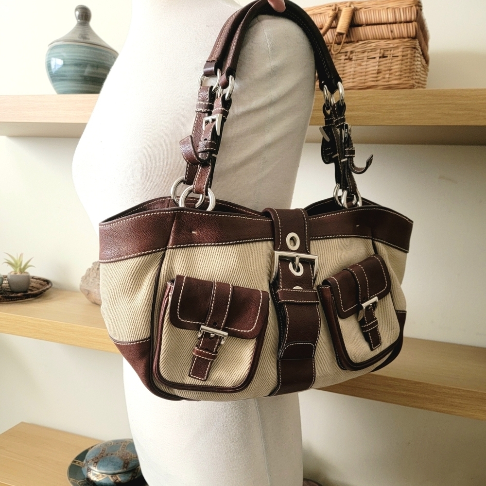 Authentic Prada Double Pockets Handbag Vintage Retro Y2k - Picture 7 of 13